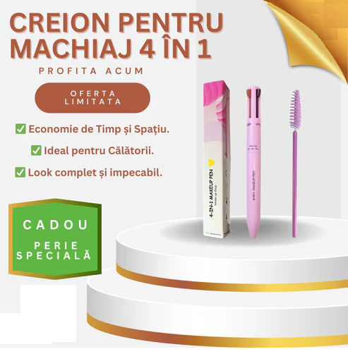Creion de Machiaj 4 în 1 – Machiaj Premium Oriunde, Oricând!